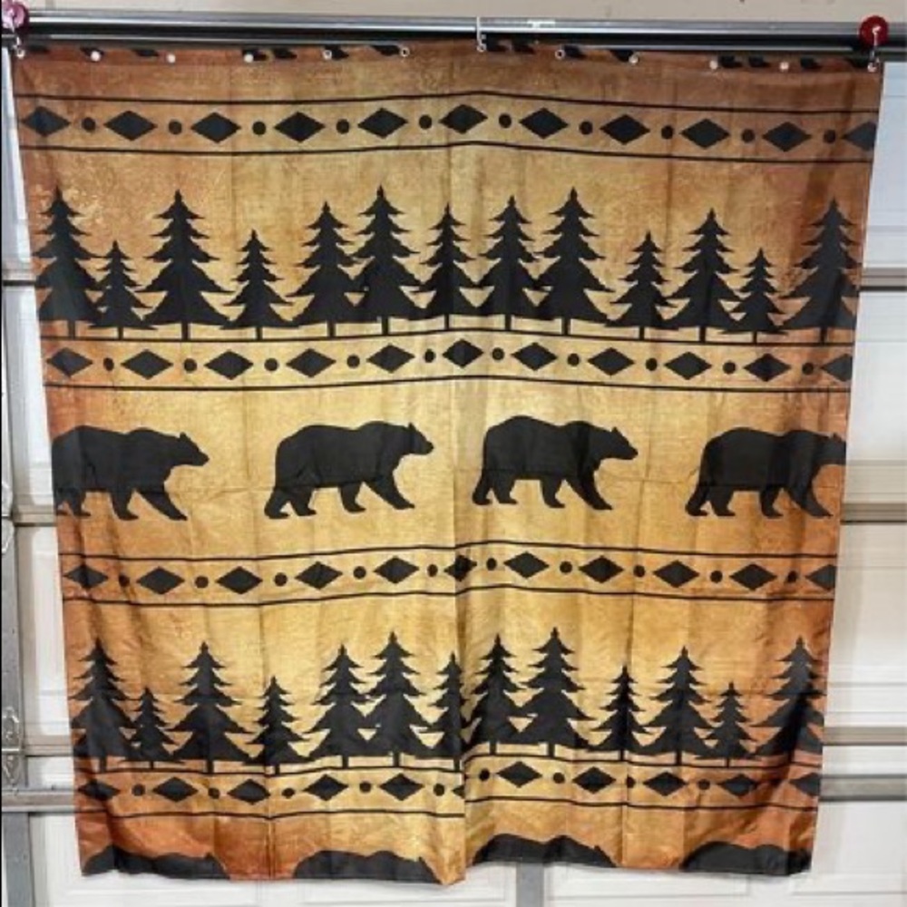 New In Bag Rustic Cabin Style Shower Curtain. Currently out of stock on Amazon